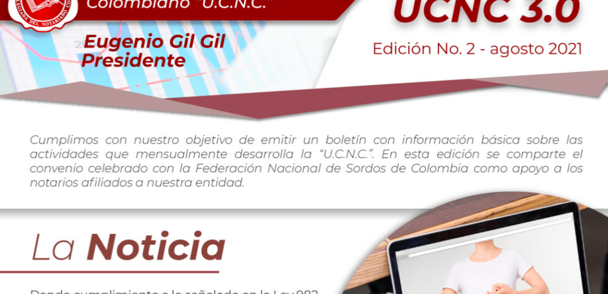 Captura de boletín UCNC edición 2